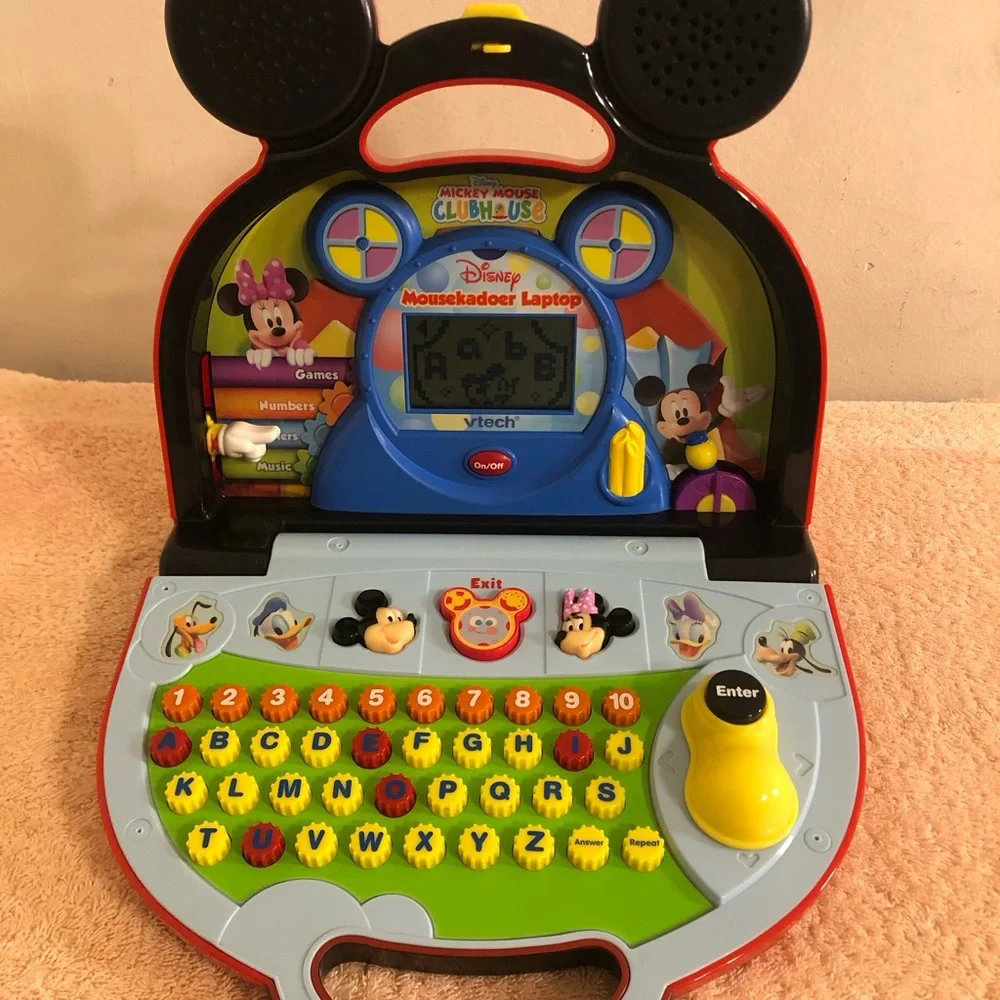 Vtech Mickey Mouse Clubhouse Mousekadoer Laptop #1039 WORKS